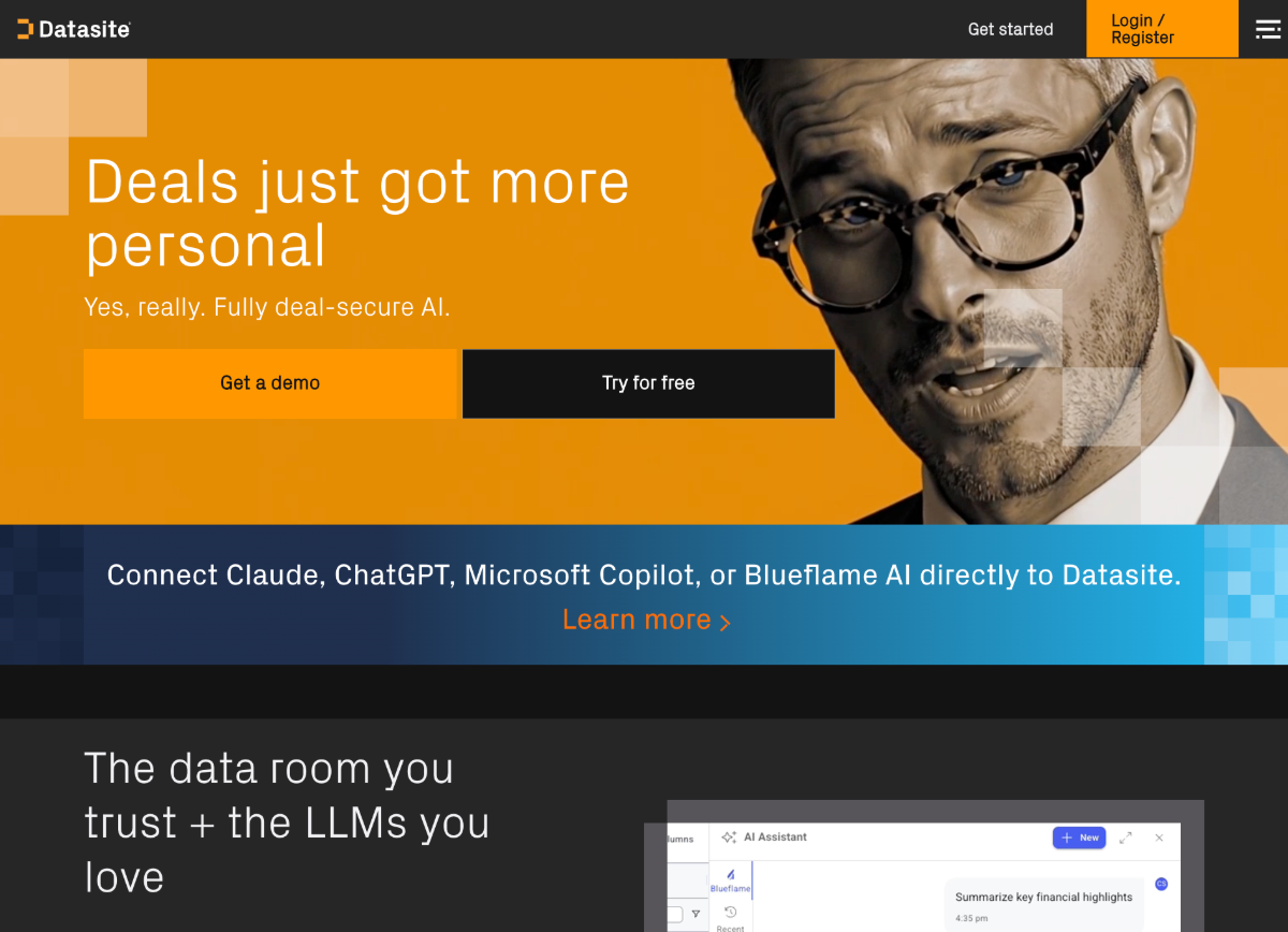 Datasite product screenshot