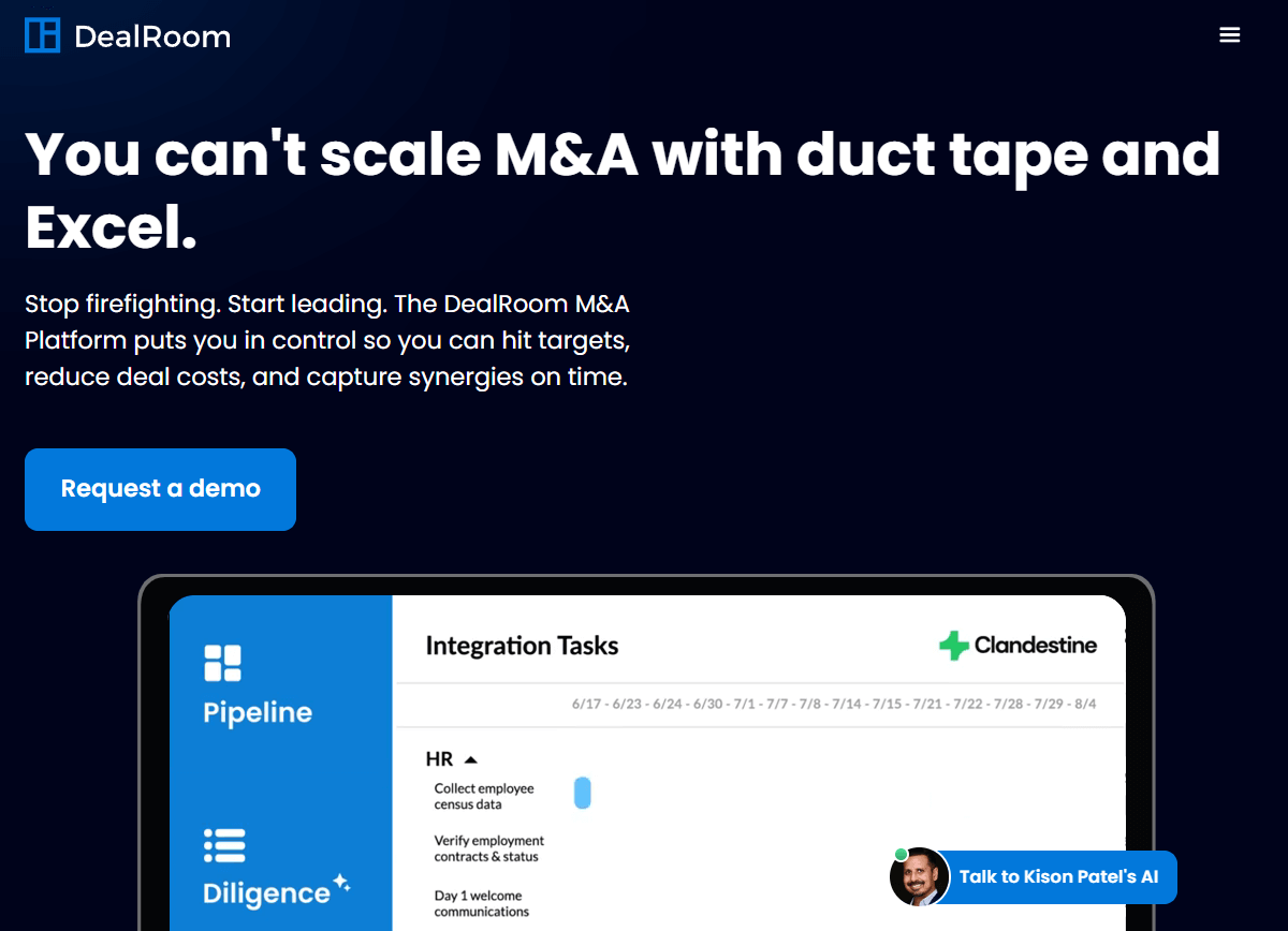 DealRoom product screenshot