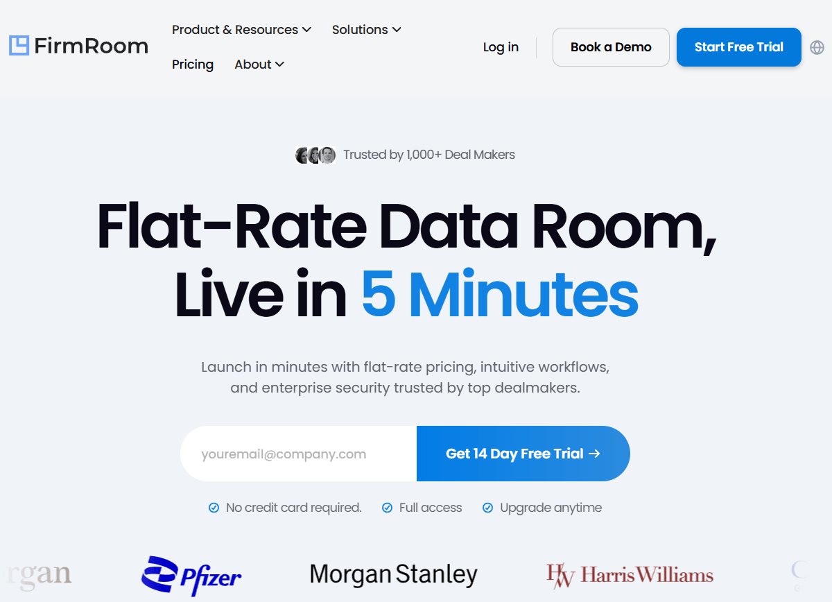 FirmRoom product screenshot