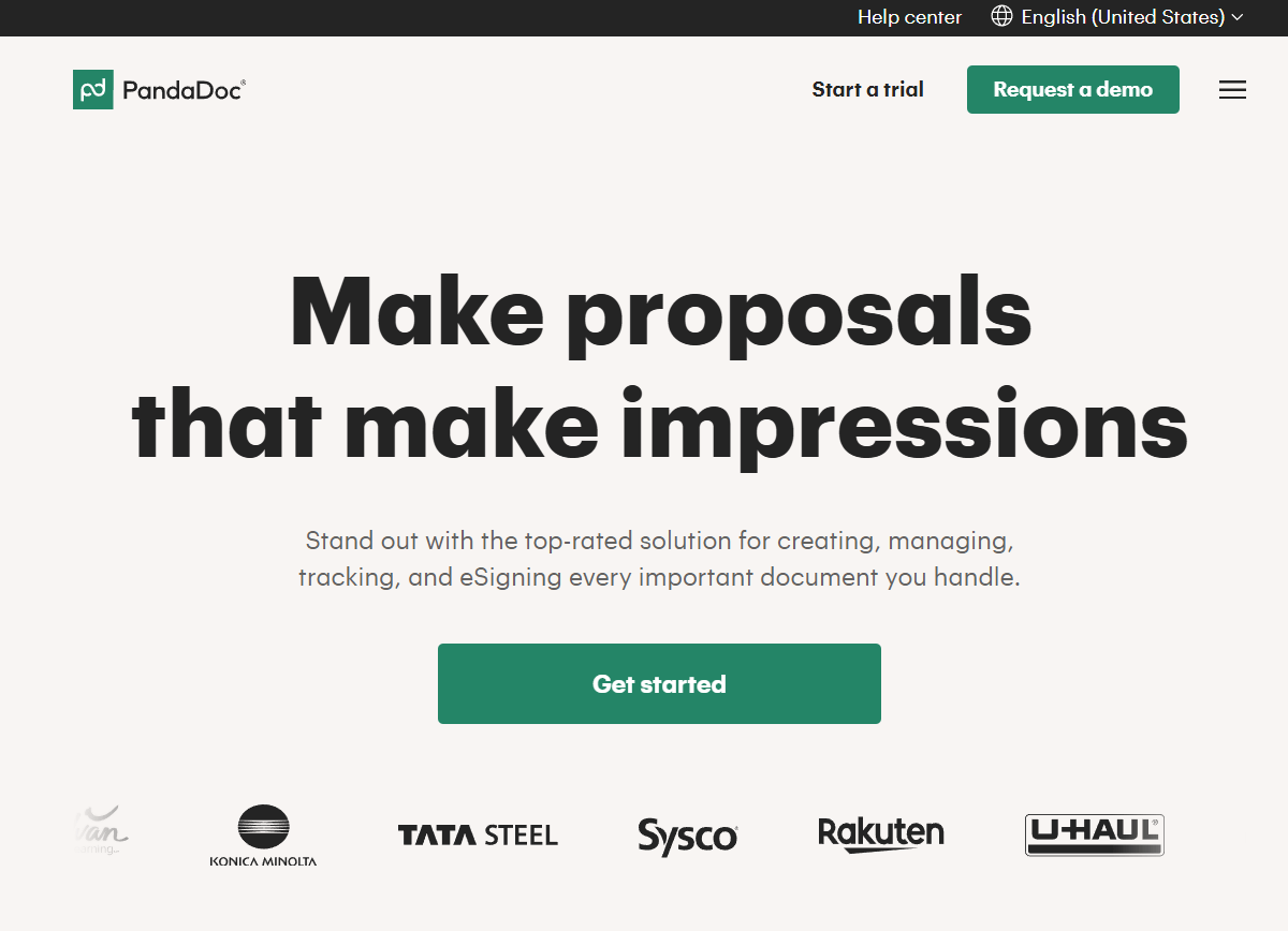 PandaDoc product screenshot